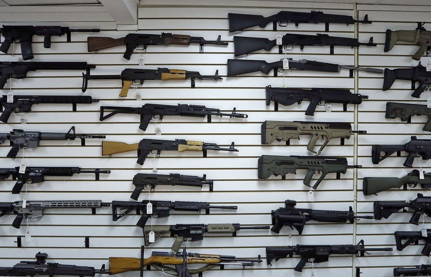 The gun wall at HTX Guns